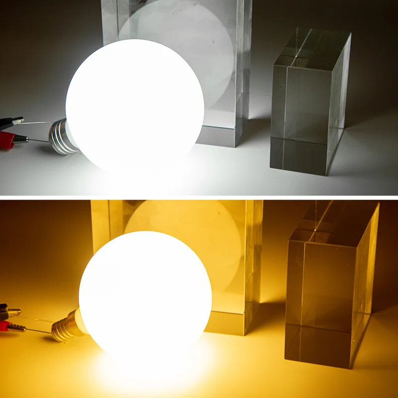 Bombilla de cristal lechoso G80 G95 G125 E27 5W bombilla LED Edison AC110V 20V bombilla redonda lámpara blanca fría/cálida LED Control de sonido AC 85V-265V