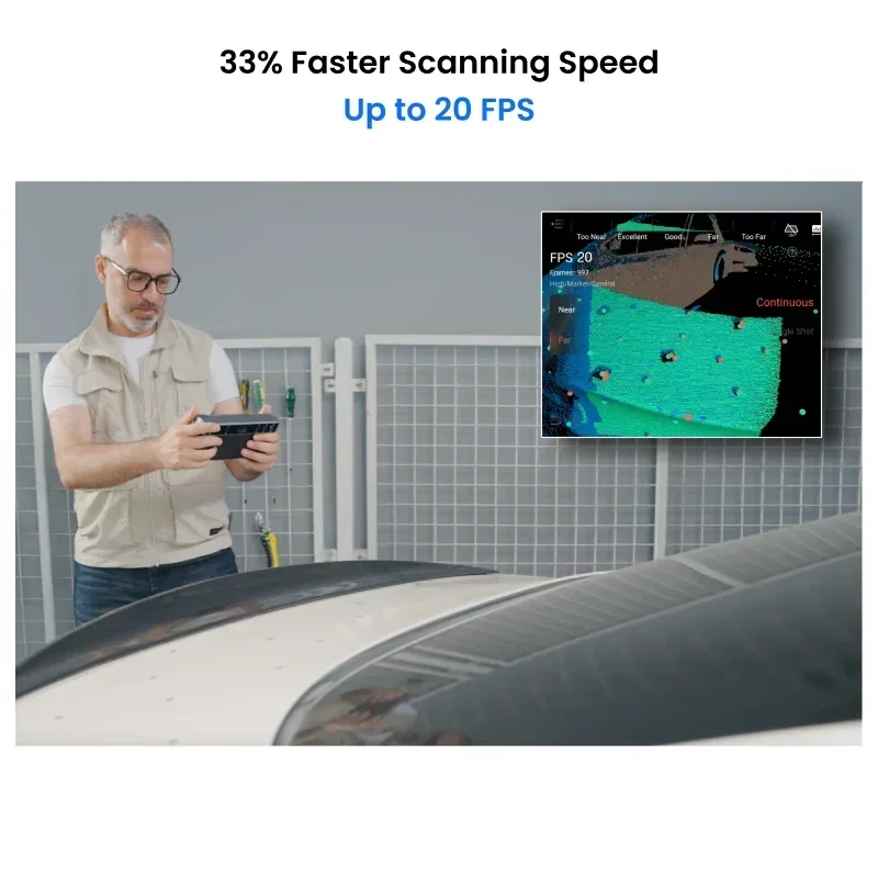 Revopoint MIRACO Plus 3D Scanner with Photogrammetric Metrology Kit 0.02mm Precision 20Fps Handheld Scanner