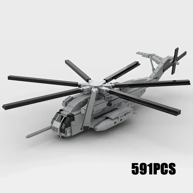 

Moc Building Bricks Military Model 1:72 Scale CH-53E Helicopter Technology Modular Blocks Gifts Christmas Toys DIY Sets Assembly