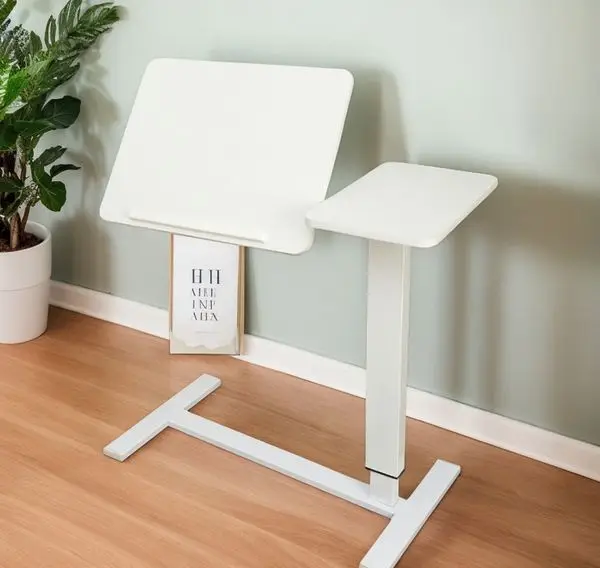 

Прикроватный столик-тумба на колесиках для ноутбука, регулируемый по высоте, с наклонной столешницей