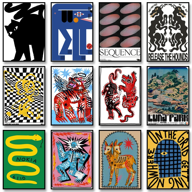 Винтажные классические постеры, абстрактная картина на холсте, музейный лабиринт, принт, настенная художественная картина середины века для гостиной, украшения дома Винтажные классические постеры, абстрактная картина на холсте, музейный лабиринт, принт, настенная художественная картина середины века для гостиной, украшения дома