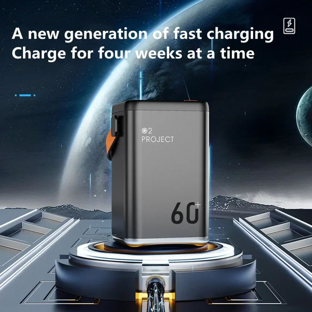 For Xiaomi IPhone Mobile Power Station 60000mAh Outdoor Power Bank Portable PowerBank External Battery Pack PD 30W Fast Charger