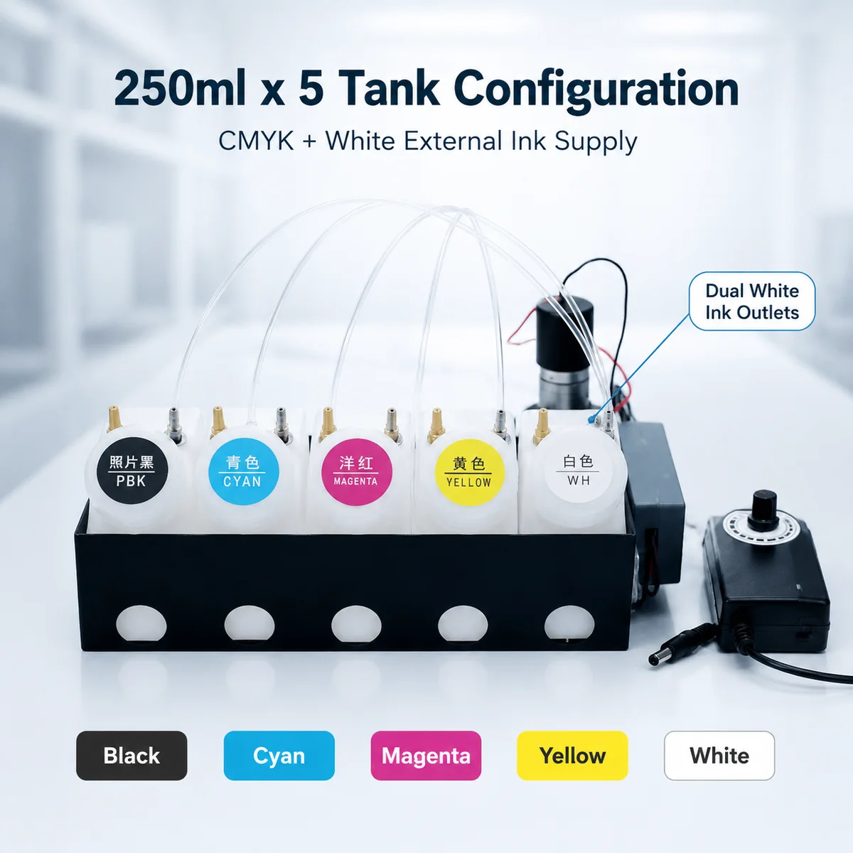 EcoTank L18050 L8050 L8180 L18100 XP600 DTF Printer CISS Modify Kit Ink Damper + Printhead Manifold Accessory