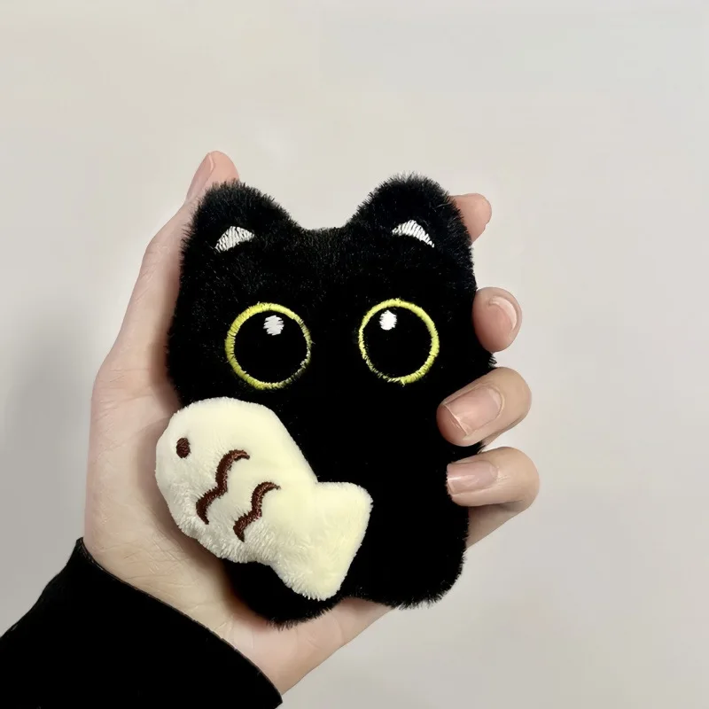 

2Pcs Cool Plush Black Cat Doll Keychain, Kawaii Soft Cat Bag Pendant Charms, Cute Car Key Ring Accessories for Women Girls Couple Matching Jewelry, Aesthetic Valentine Birthday Party Souvenir Gift