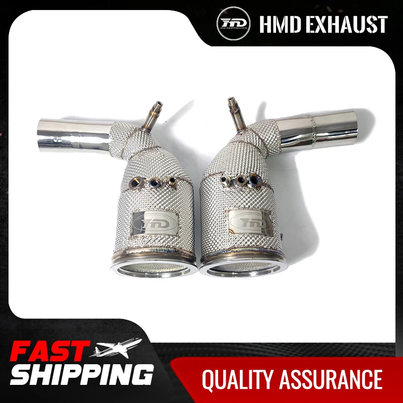 HMD Exhaust System High Flow Performance Downpipe for Porsche 911 992 Turbo S 2020+ Car Accessories With Catalytic Converter