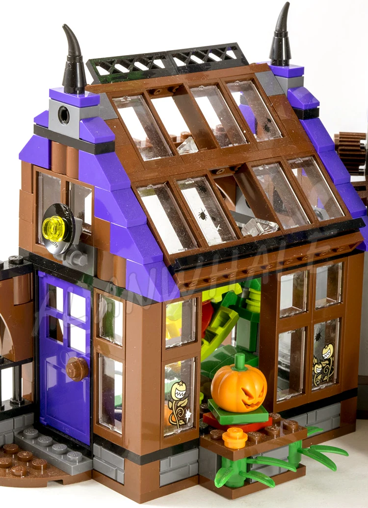 860 pezzi serie di film Mystery Mansion Haunted Modular House Castle 10432 set di blocchi di costruzione compatibili con il modello