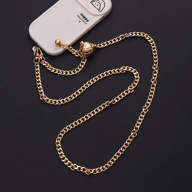 New Metal Mobile Phone Chain Fashion DIY Jewelry Accessories Adjustable Telescopic Diagonal Strap   Diagonal Straddle Bag Chain