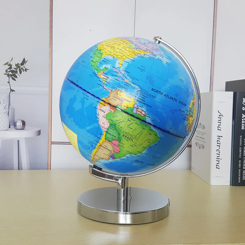 New 25cm Constellation World Earth Globe With Illumination Geography Educational Toy With Stand Home Office Gift School Supplies