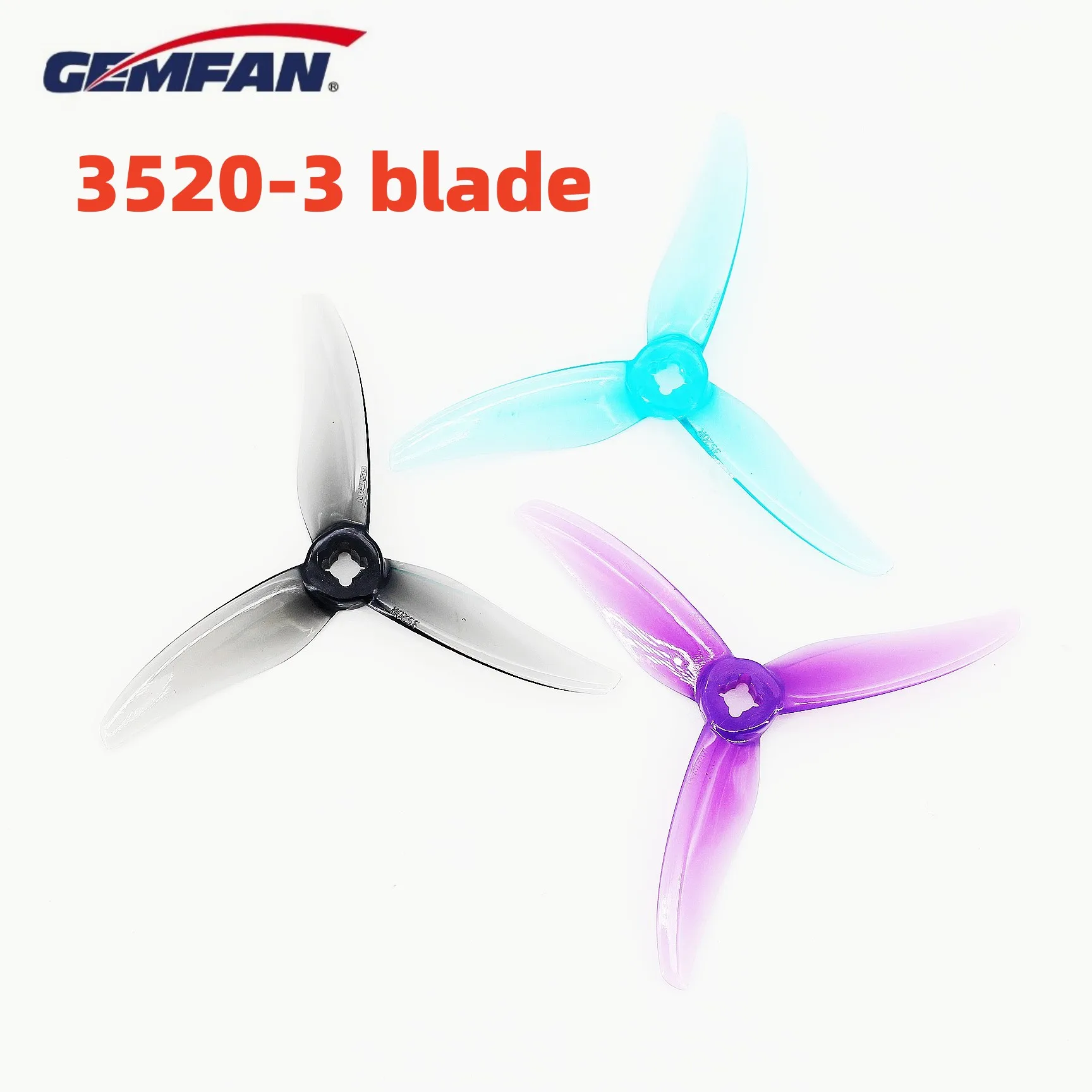 Gemfan Hurricane 3520 3.5X2X3 3 3 Blade/ Tri-blade Propeller 2204 CW CCW for 3’’ Toothpick FPV Racing Drone