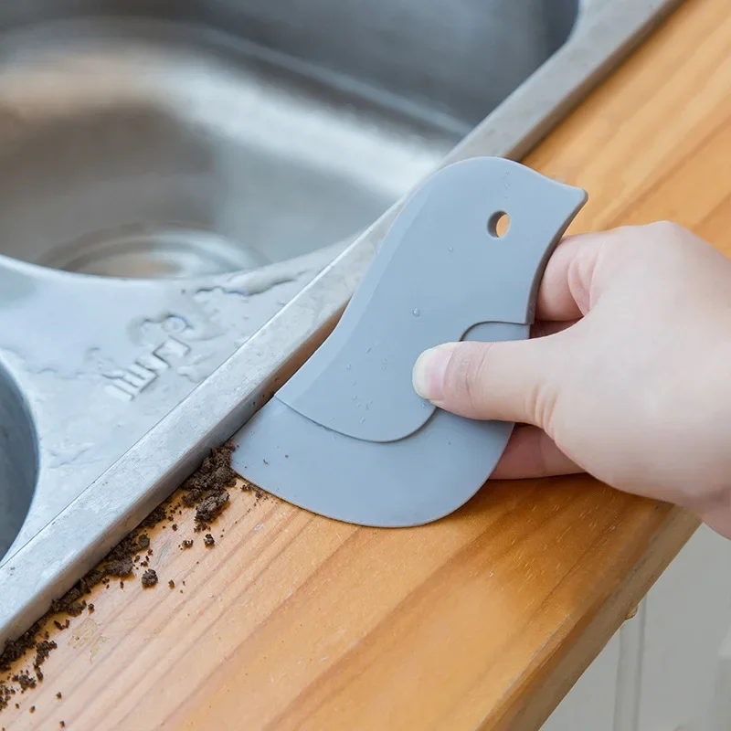 1pc raspador macio em forma de pinguim-ferramenta de limpeza de cozinha multiuso para graxa e cozimento raspador de silicone