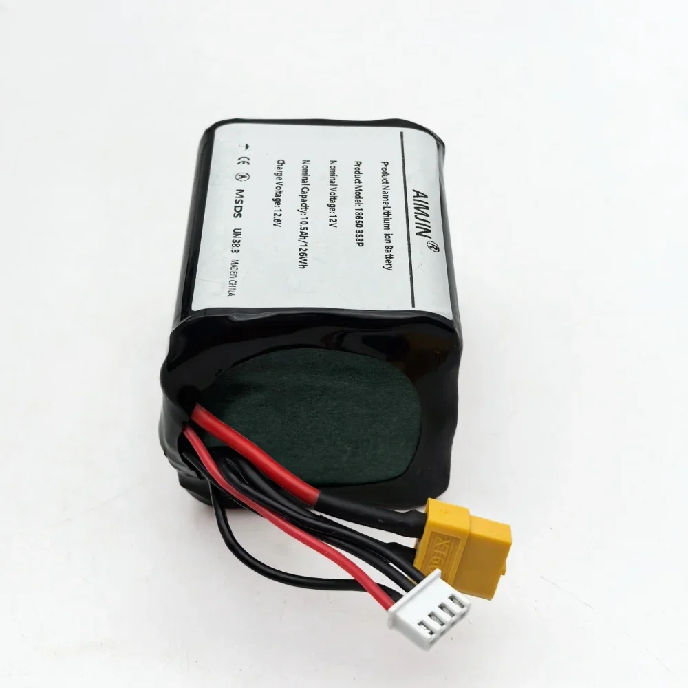12V 10.5Ah 3S3P High Capacity Li-ion Battery for RC Airplane Quadrotor UAV Rechargeable 12.6V Battery for Parrot Disco
