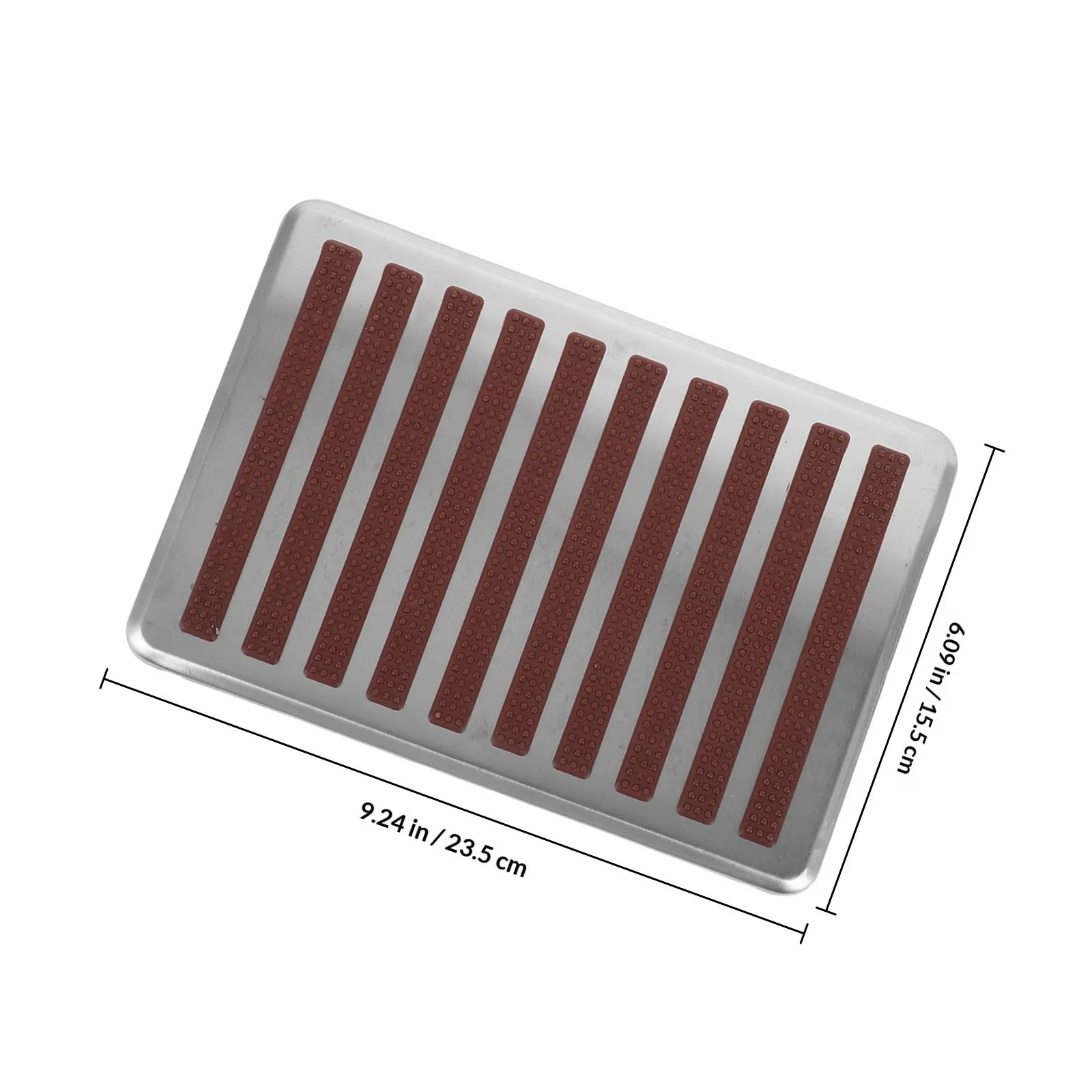 Stainless Steel Square-Striped Car Floor Mat Pedal Repair Patch – Non-Slip, Wear-Resistant, Easy Install, Universal