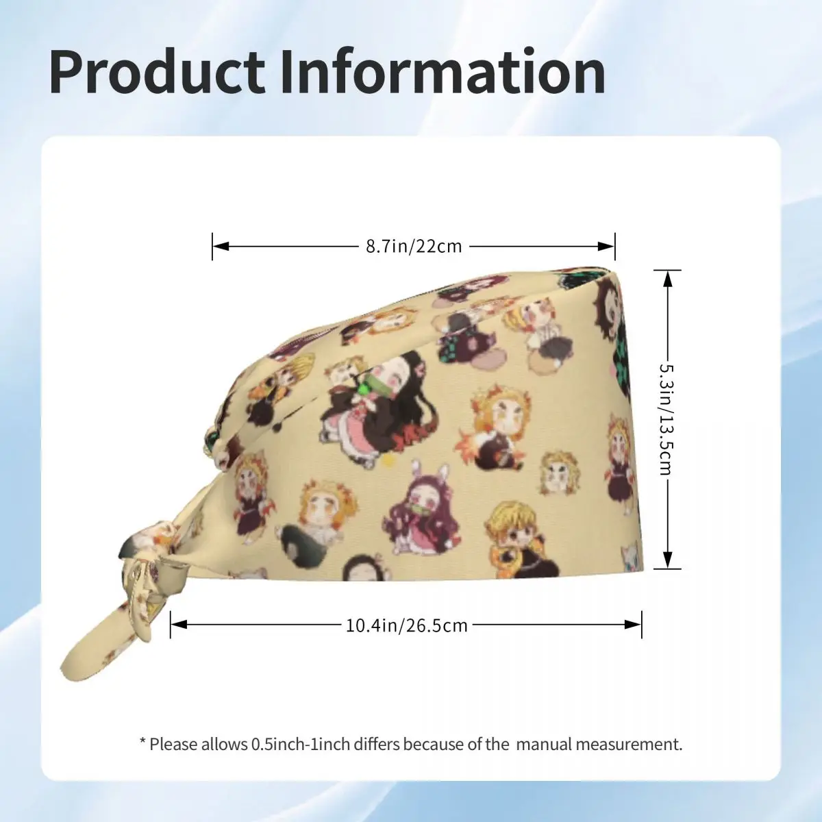 カスタム Demones S-Slayer スクラブキャップ手術帽子男性女性手術室キャップオペレーター帽子ラボワークス帽子