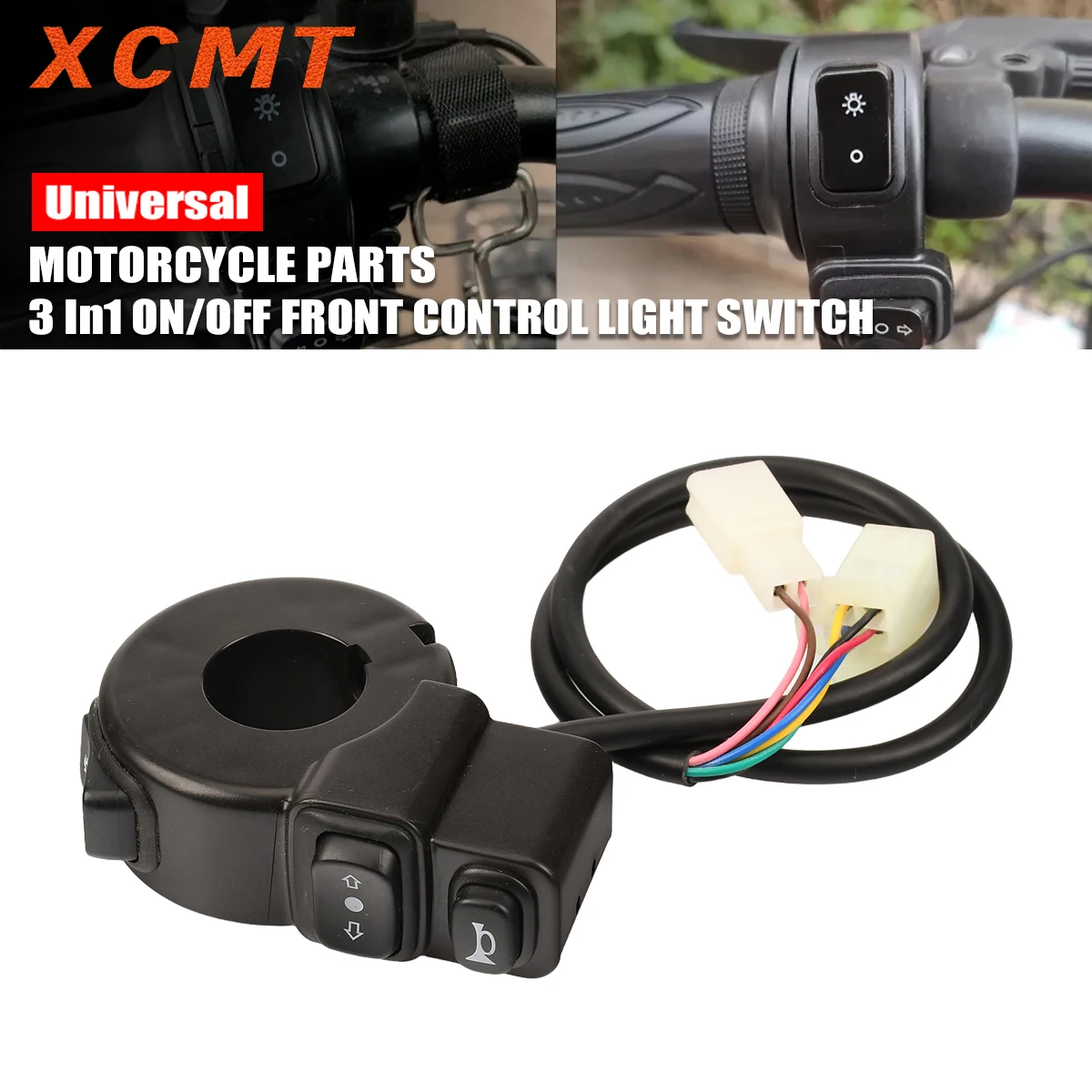 Motorcycle 22mm ATV Universal Parts Switch Headlight Turn Signal Horn ON/OFF 3 In 1 Switch For Honda Suzuki Kawasaki