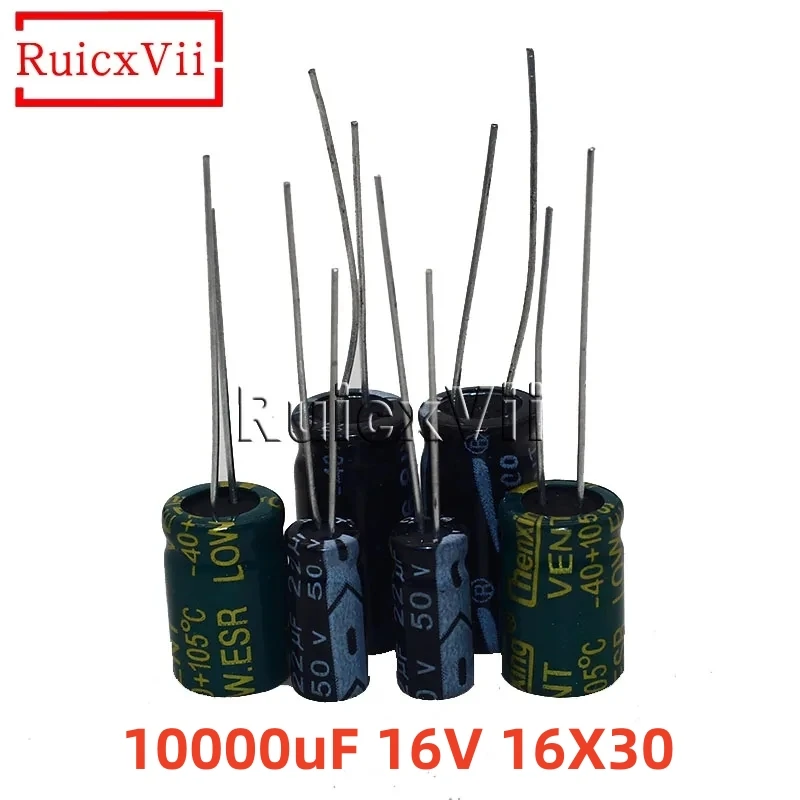 25PCS 10000uF 16V 10000MFD 16Volt 16*30mm Aluminum Electrolytic Capacitor Radial 10000mf16v 10000uf16v 16v10000mf 16v10000uf