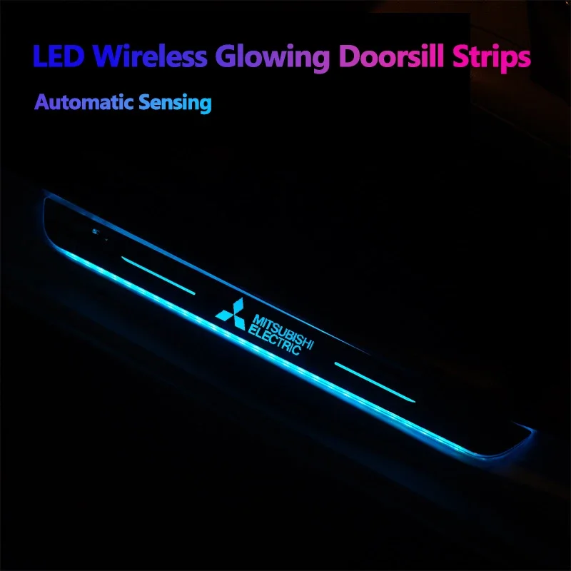 Dynamic Car Welcome Doorsill Lights LED Pedal for Mitsubishi Lancer Outlander ASX L200 Colt Pajero Eclipse Ralliart Galant EVO