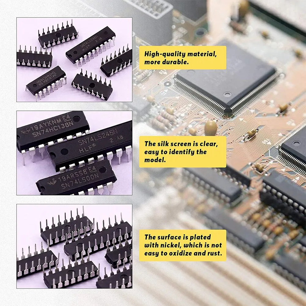 Kit de sortimento Lógica IC, Chip Digital Integrado, 40Pcs, 20Pcs, 74HCxx, 74LSxx