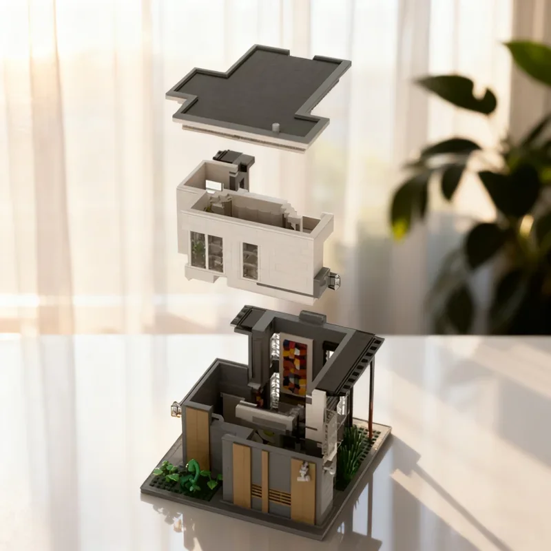 

3189pcs MOC The Art Collector s House Greenfield Model Christmas gift Building blocks Construction toys Assemble idea Brick Kids