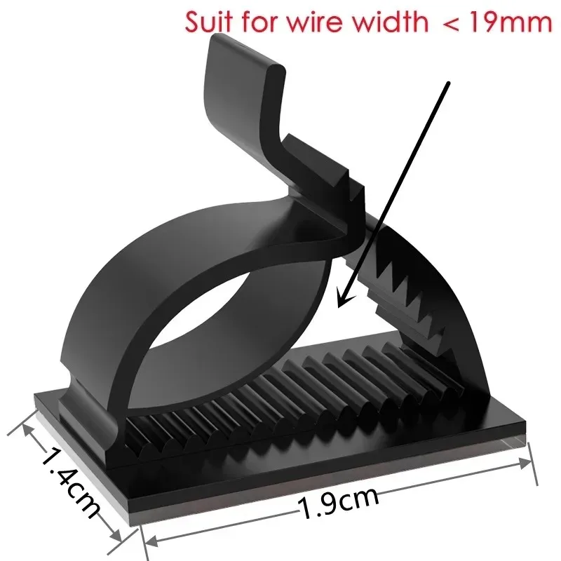 Universal Adjustable Multipurpose Self-Adhesive Cable Clips Wire Clamps Cord Holders Desk Cable Management Home Office Car