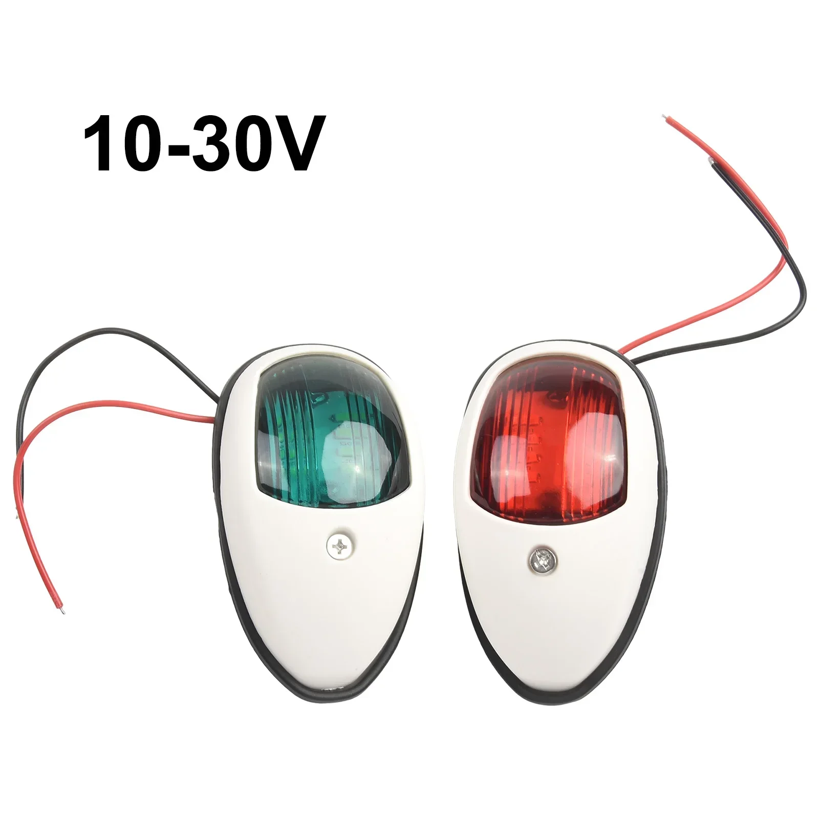 2x Marine Bow Light Red & Green 8 LED Navigation Lights DC10V-30V Signal Lamp Boat Yacht Navigation Lamps Replacement