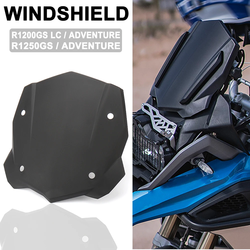 

For BMW R 1200 GS LC 2013- R1200GS LC ADV 2014 - R1250 GS R1250GS Adventure Motorcycle Windshield Windscreen Wind Screen Black