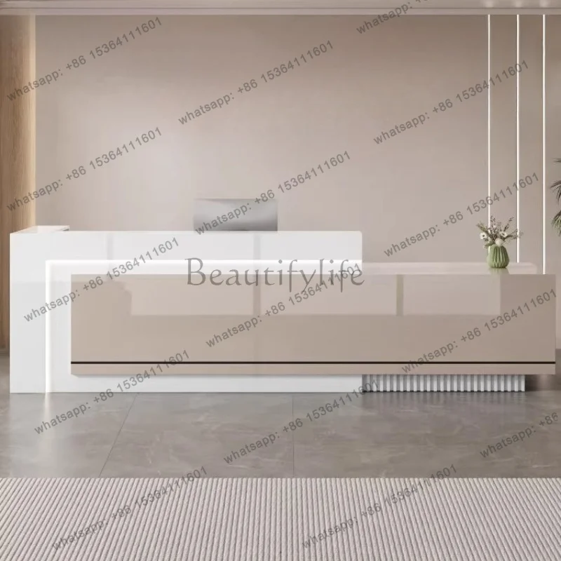 XX.Modern Welcome Reception Desks European Company Simple Aesthetic Reception Desks Executive Unique Mostrador Commercial Furnit