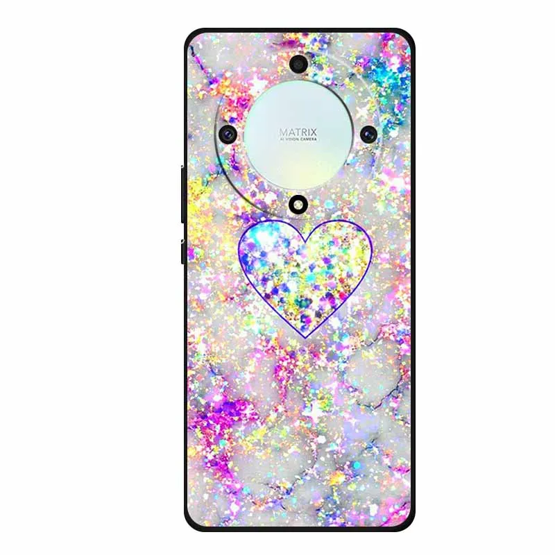 Para Honor Magic5 Lite 5G Funda de lujo de silicona suave fundas de teléfono para HUAWEI Honor Magic 5 Lite 5G Funda a prueba de golpes TPU Love Cover