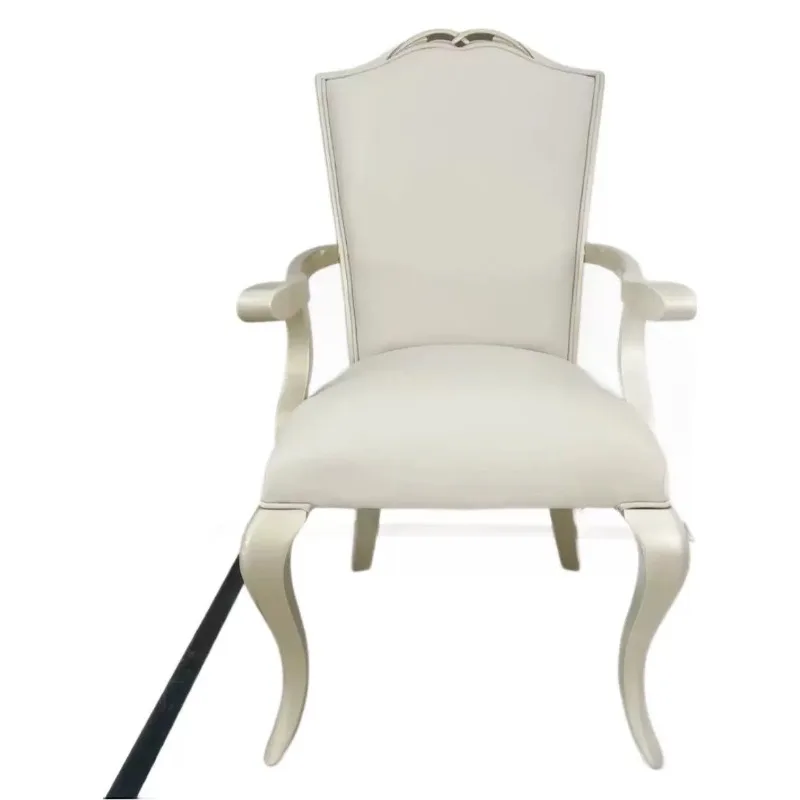 American light luxury solid wood desk, study desk and chair, white simple book chair, household solid wood desk and chair