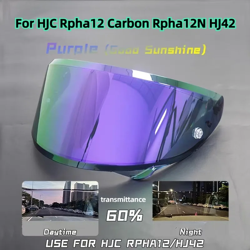 For HJC Rpha12 Carbon Rpha12N HJ42 Face Shield Accessories Fog-Resistant Windproof Anti UV Sunscreen Lens,Rpha12 Helmet Visor