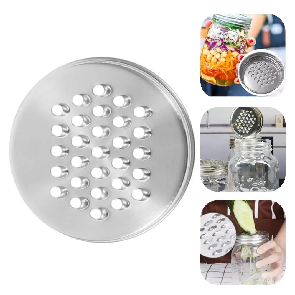 70mm Diameter Lid For Peeling Vegetables And Fruits 304 Stainless Steel Narrow Mouth Mason Jar Lid Kitchen Accessories X1Q7