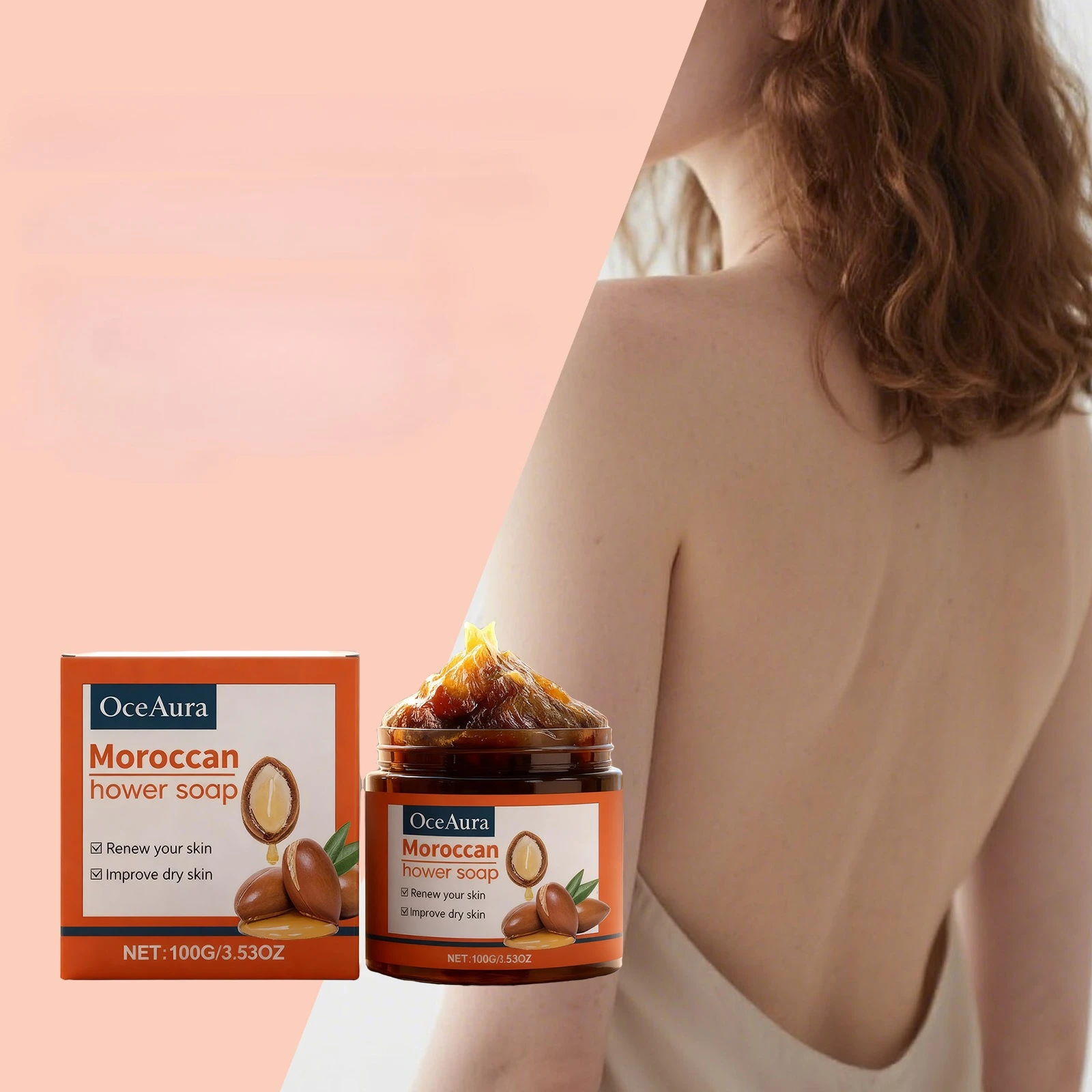 

Moroccan bath soap cream gently cleanses the skin removes oil moisturizes and hydrates to improve dryness Skincare