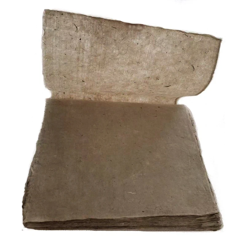 Linen Paper Handmade Thick Half-Ripe Rice Paper Chinese Calligraphy Drawing Works National Exhibition Xuan Papier Mulberry Paper