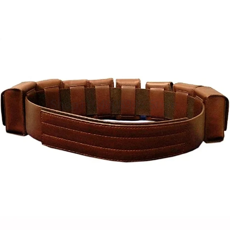 Steampunk Bandolier Cartridge Ammo Belt Bag Leather Bullet Pouch Fanny Pack Cosplay Costume Props for Adult 4