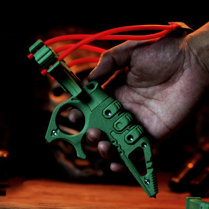 

3D Printing Outdoor Portable EDC Multifunctional Tactical Slingshot Car Emergency Survival Window Breaking Tool