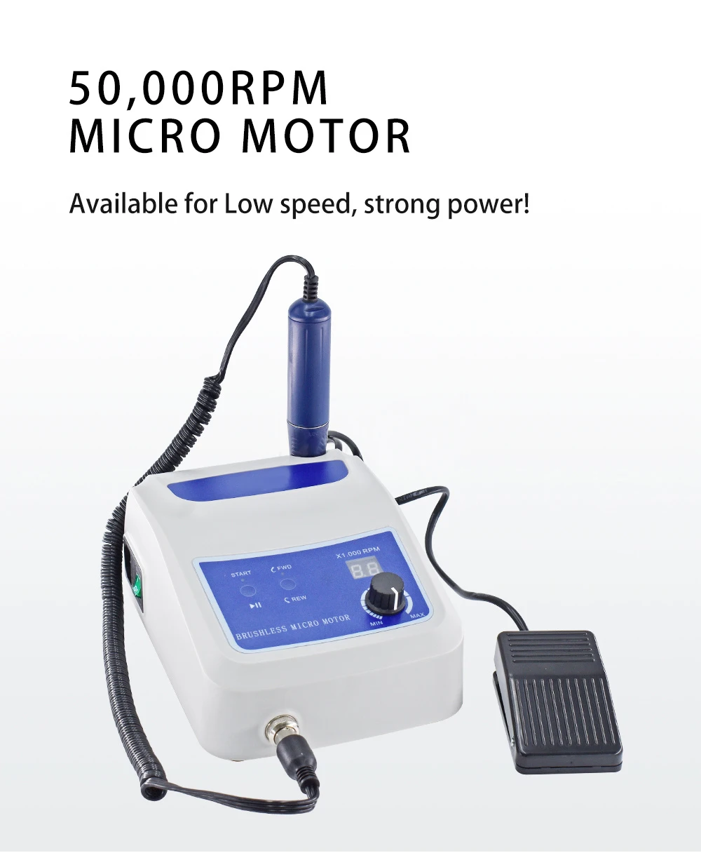 

50000 RPM Non Carbon Brushless Dental Micro Motor Polishing Handpiece Jewellery engraving Micromotor Polishing machine Unit