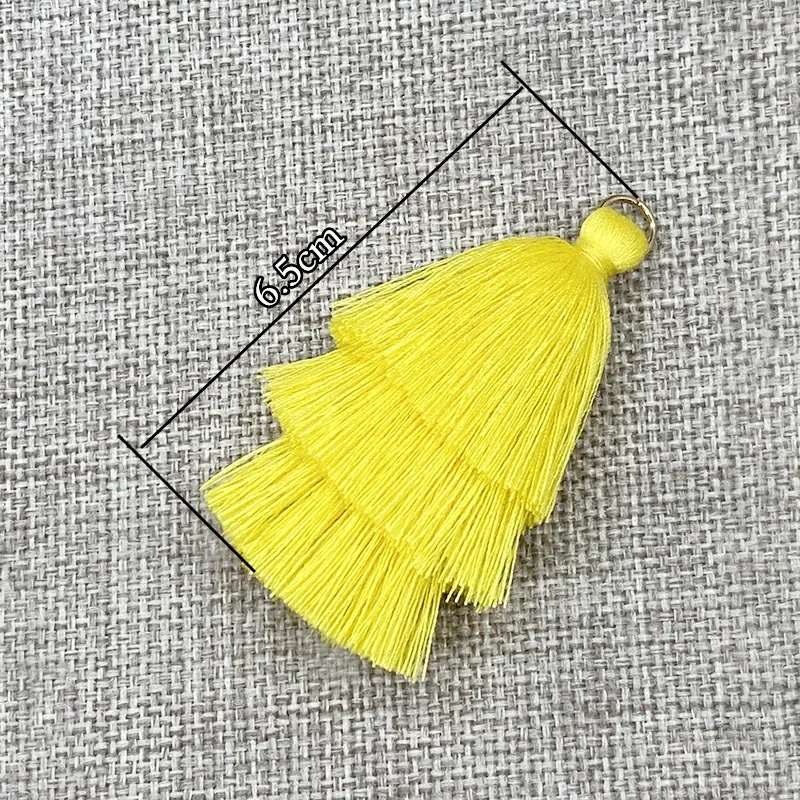 5/10pcs Three layers Tassel Fringe Pendant DIY Party Hanging Ring Cords Tassel Trim Garments Curtains Jewelry Decor Tassels Lace