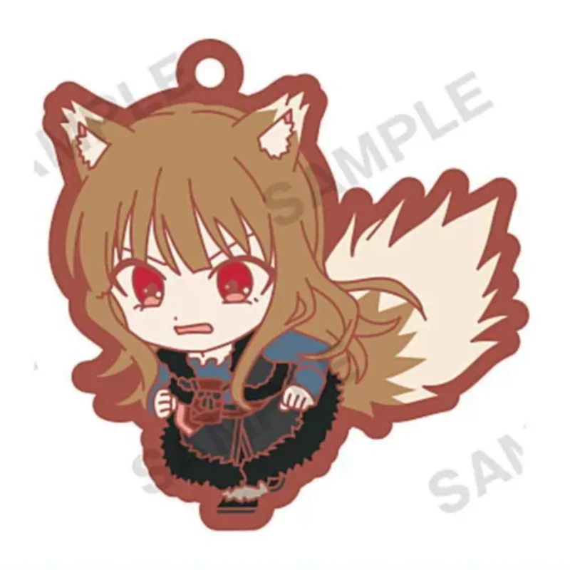 ญี่ปุ่น Bushiroad Gashapon แคปซูลของเล่นหมาป่าและเครื่องเทศจี้ยางจี้ Series Two