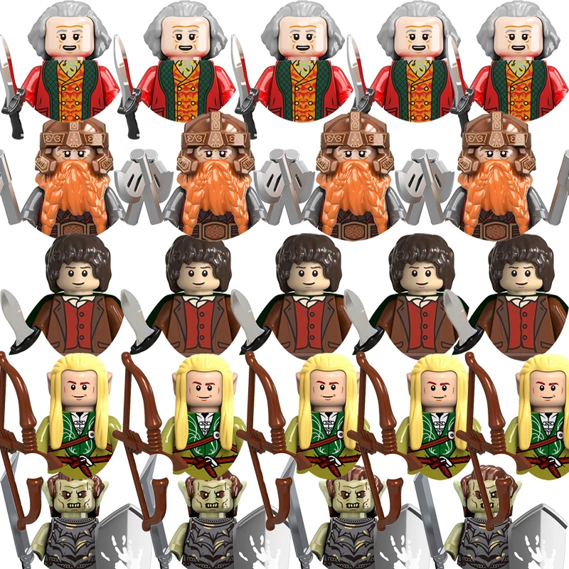 Movie Bricks Ring For Toy Gifts Medieval Knight Building Blocks DIY Mini Actiion Figures Minifigures