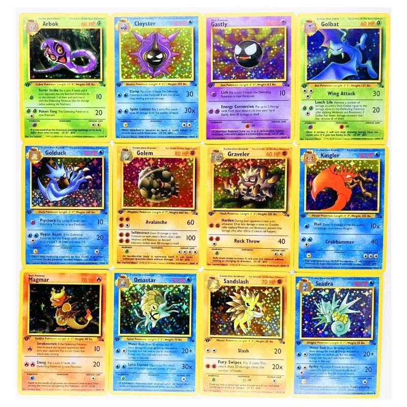 62pcs/set Fossil Secret 1997 3rd expansion pack Reproduce Toys Hobbies Hobby Collectibles Game Collection Anime Cards