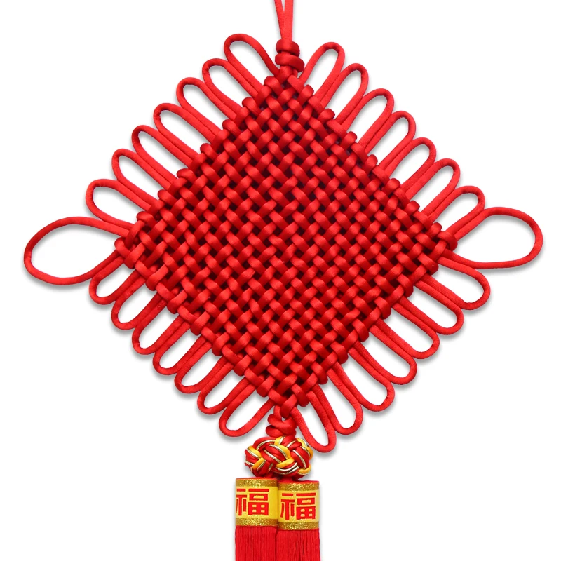 Chinese knot pendant living room pendant red decoration New Year's entrance Chinese Festival Spring Festival pendant Ping An kno