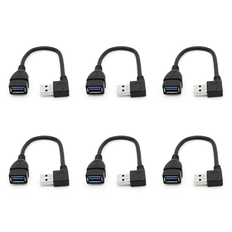 

【Последнее место!】6X USB 3.0 угол 90 градусов удлинительный кабель «папа-мама» адаптер для передачи данных левый