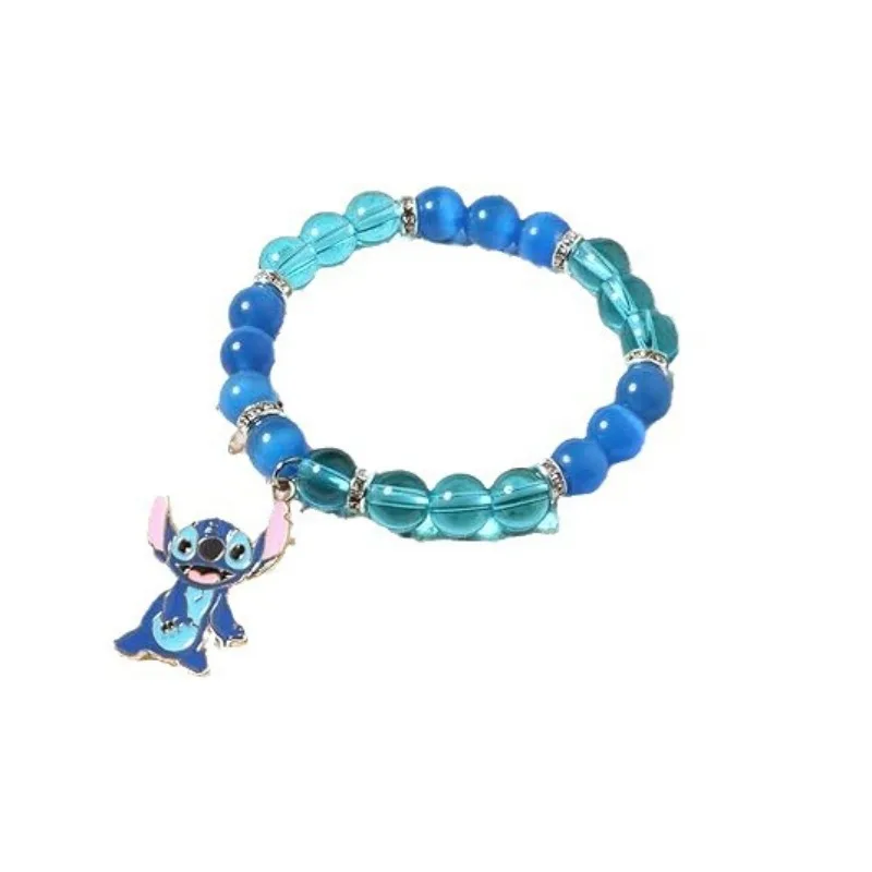2025 Neues Produkt, blaues Katzenauge, Steinperle, Cartoon, kreativer Anime-Kristall, elastisches Armband, Hörer, niedliche Mode