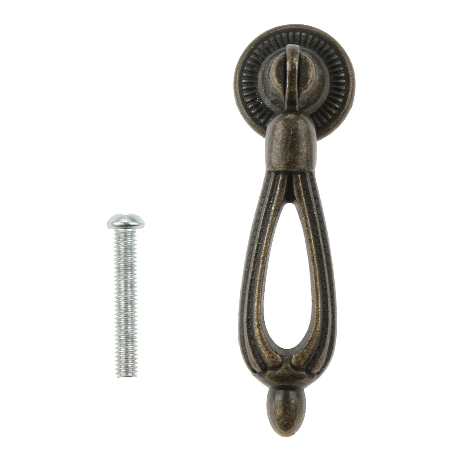 Pomos y tiradores de bronce antiguo para puerta armario cocina, aleación Zinc, caja cofre joyería, tirador ani