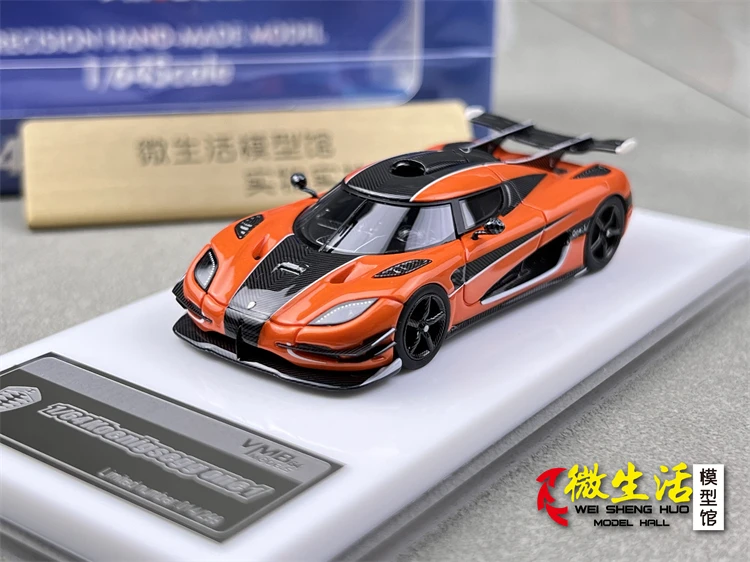 VMB Model 1:64 Koenigsegg Agera One1 orange Collection die cast alloy car model decoration gift