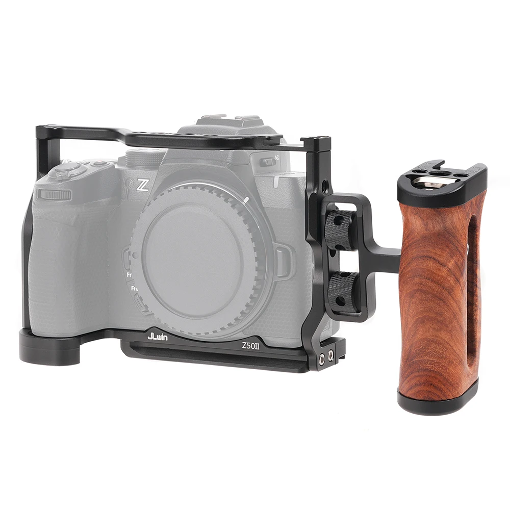 FOTGA Camera Cage Aluminum Alloy Camera Video Cage with Dual Cold Shoe Mount Numerous Replacement For Nikon Z50 II Camera Frame