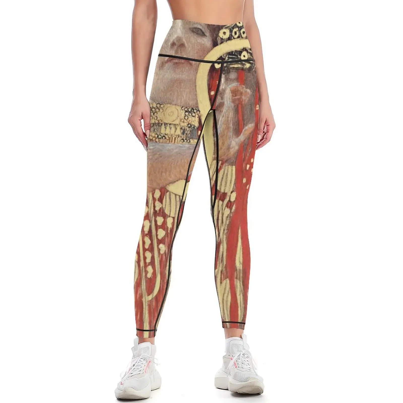 

HD. Medicine, by Gustav Klimt . HIGH DEFINITION Leggings Women's gym Fitness's gym clothes flared Womens Leggings