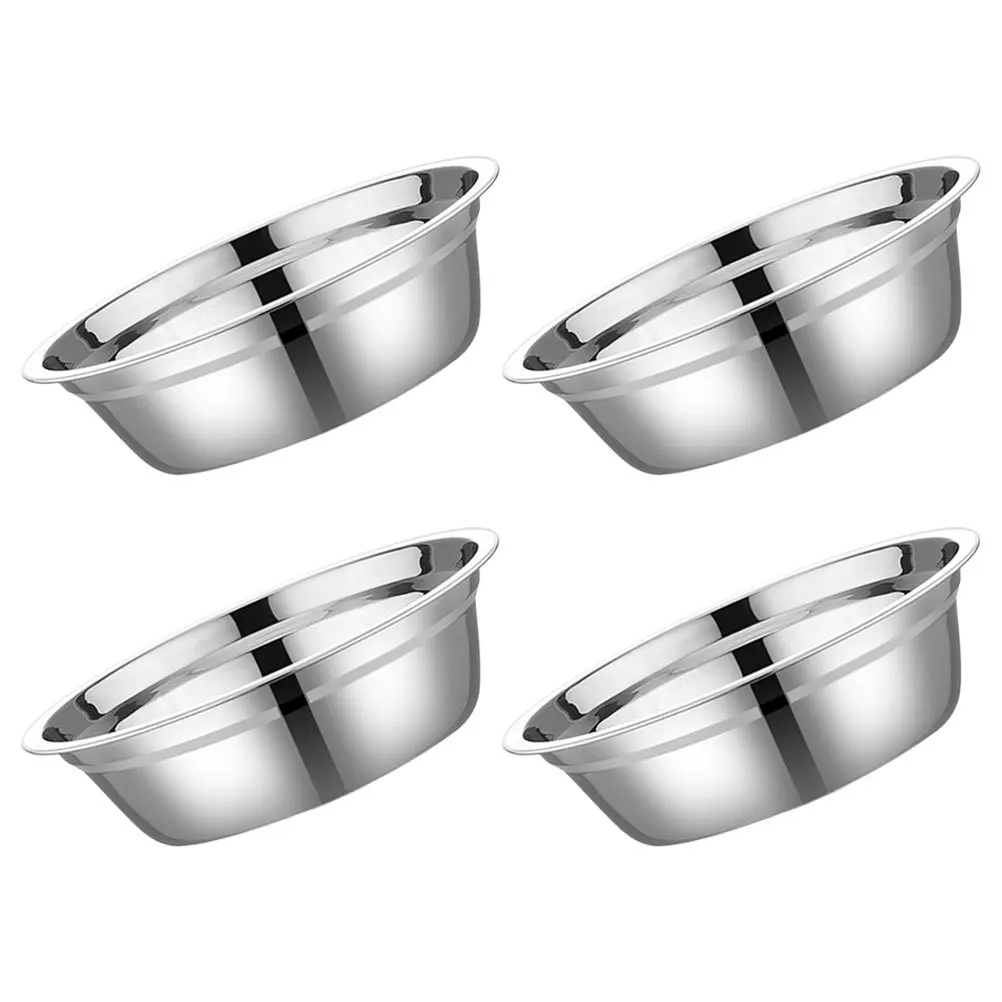 

4 Pcs Stainless Steel Soup Bowl Mixing Bowls Kitchen Supplies Salad Cooking Metal Large