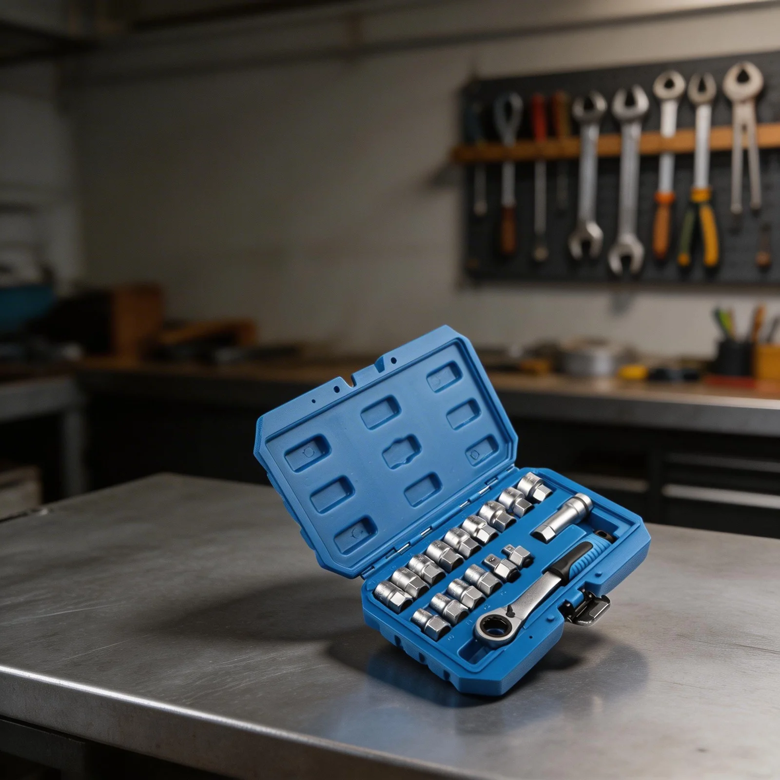  17pcs Pass Through Socket Set With 19mm Ratchet And Adapters Tool Kit For Automotive Repair And Machine Maintenance Tool