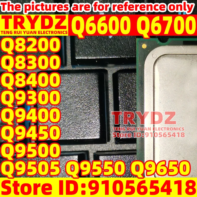 1 Uds usado Q6600 Q6700 Q8200 Q8300 Q8400 Q9300 Q9400 Q9450 Q9500 Q9505 Q9550 Q9650 775LGA