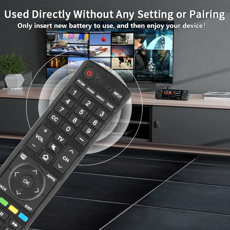 EN3K39S For Sharp Smart TV Remote Control Replacement, For Sharp Smart TV LC-40Q5020U LC-43Q7500U LC-50Q7003U LC-50Q7020U